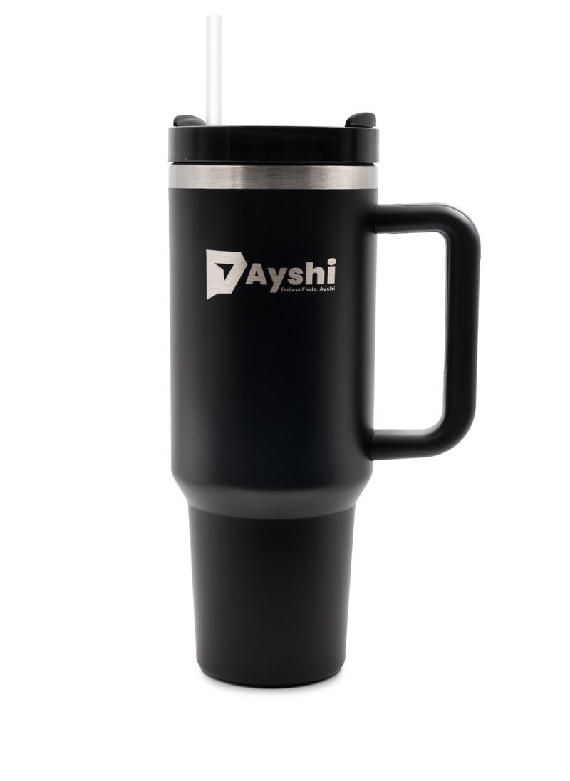 AYSHI - Ayshi Quencher H2.0 FlowState Stainless Steel Vacuum Insulated Tumbler with Lid and Straw for Water, Iced Tea or Coffee, Smoothie and More 40oz - Image 1
