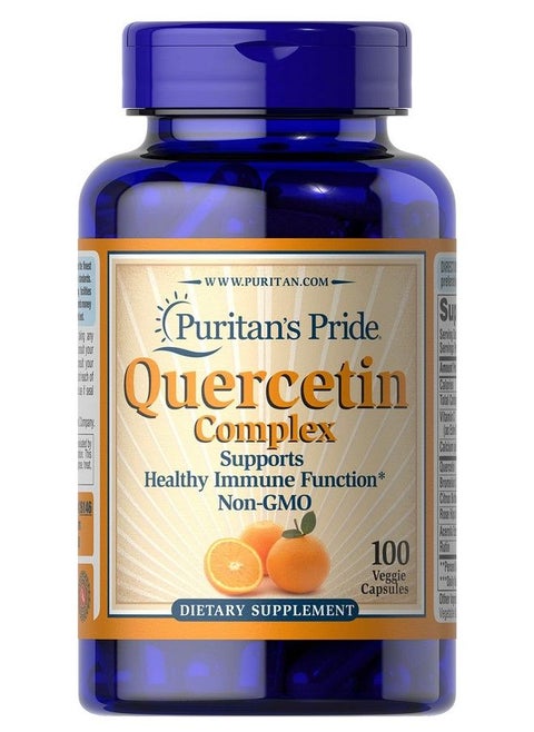 Puritans Pride Quercetin Complex With Vitamin C Supports Upper Respiratory Health* 100 Ct
