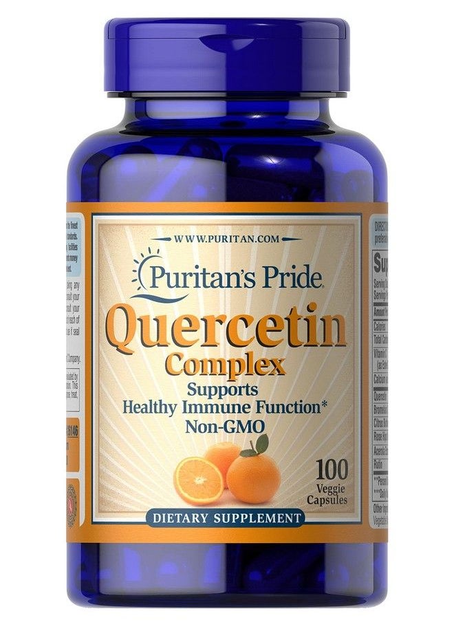 Puritans Pride Quercetin Complex With Vitamin C Supports Upper Respiratory Health* 100 Ct