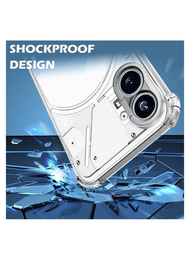 دوسالا غطاء ل هاتف ناثينغ 1، غطاء شفاف مضاد للخدش، غلاف منTPU يمتص الصدمات، واقي خارجي شفاف مع حماية الكاميرا لهاتف ناثينغ 1. - Image 3