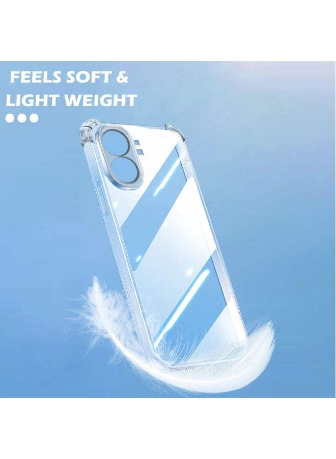 دوسالا غطاء ل هاتف ناثينغ 1، غطاء شفاف مضاد للخدش، غلاف منTPU يمتص الصدمات، واقي خارجي شفاف مع حماية الكاميرا لهاتف ناثينغ 1. - Image 5