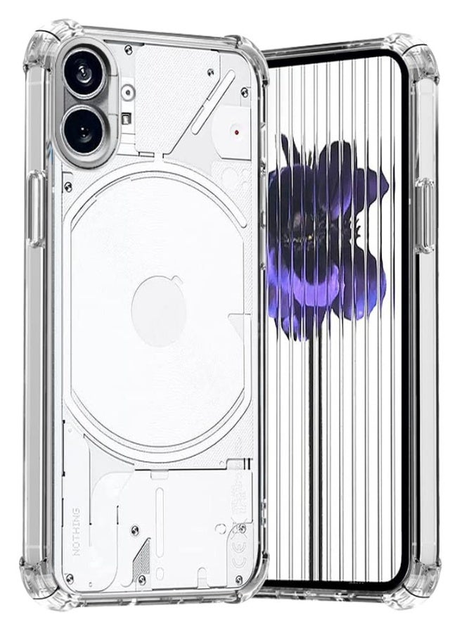 دوسالا غطاء ل هاتف ناثينغ 1، غطاء شفاف مضاد للخدش، غلاف منTPU يمتص الصدمات، واقي خارجي شفاف مع حماية الكاميرا لهاتف ناثينغ 1. - Image 1