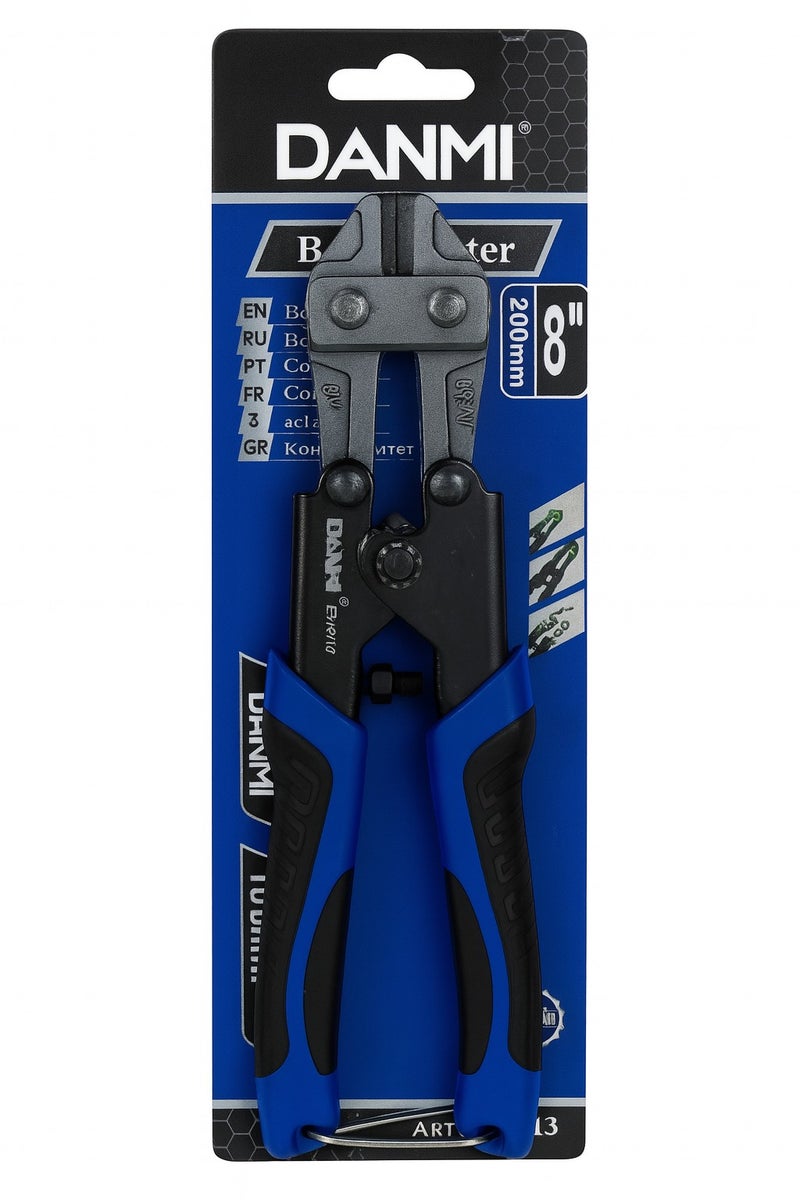 DANMI Professional Bolt Cutter 8" (200mm) – Heavy-Duty CR-V Steel with Anti-Slip Comfort Grip - Image 1