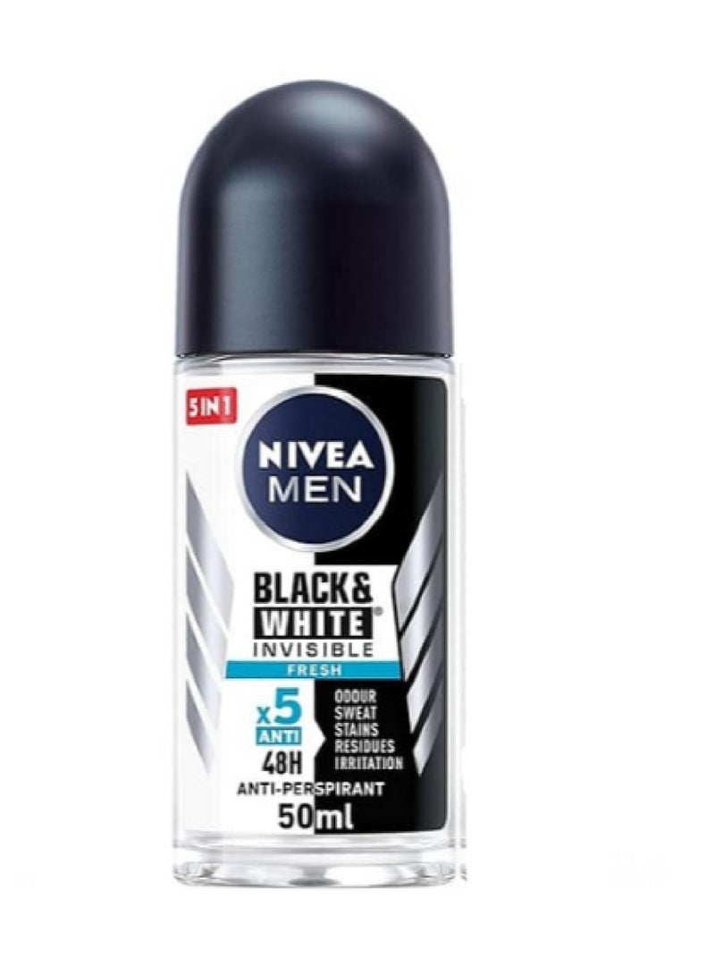 NIVEA B&W INVISIBLE FRESH DEO ROLL 50ML