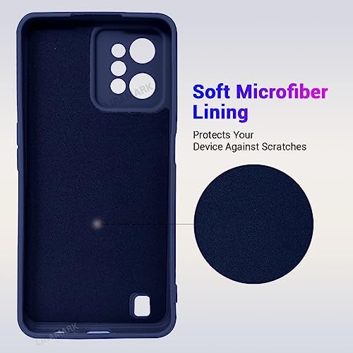 LIRAMARK Silicone Soft Back Cover Case for Realme C31 4G (Silicone Blue) - Image 2