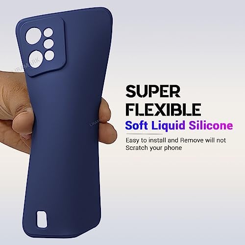 LIRAMARK Silicone Soft Back Cover Case for Realme C31 4G (Silicone Blue) - Image 4