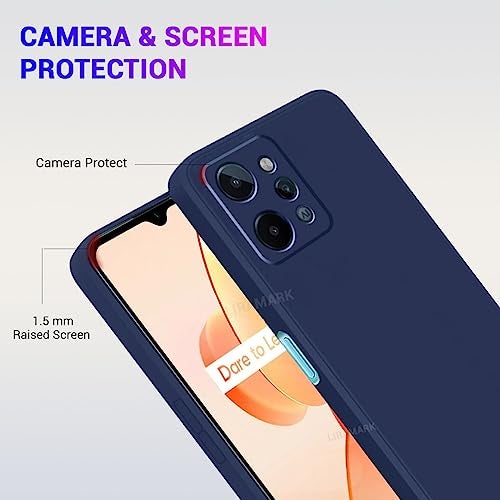 LIRAMARK Silicone Soft Back Cover Case for Realme C31 4G (Silicone Blue) - Image 3