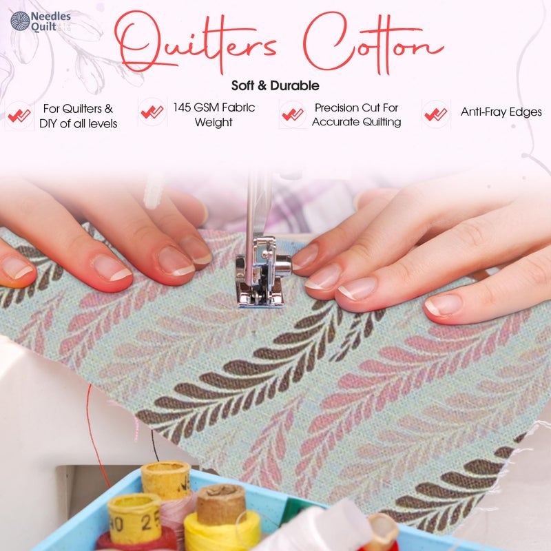 NEEDLES QUILT STUDIO Jelly Roll for Quilting Clearance 40 Strip 2.5" x 44" | Cotton Strips Bundles â€“ Perfect Quilting Fabric for Sewing, Precut Quilt Projects, and DIY Crafts (Blushing Bouquet) - Image 4