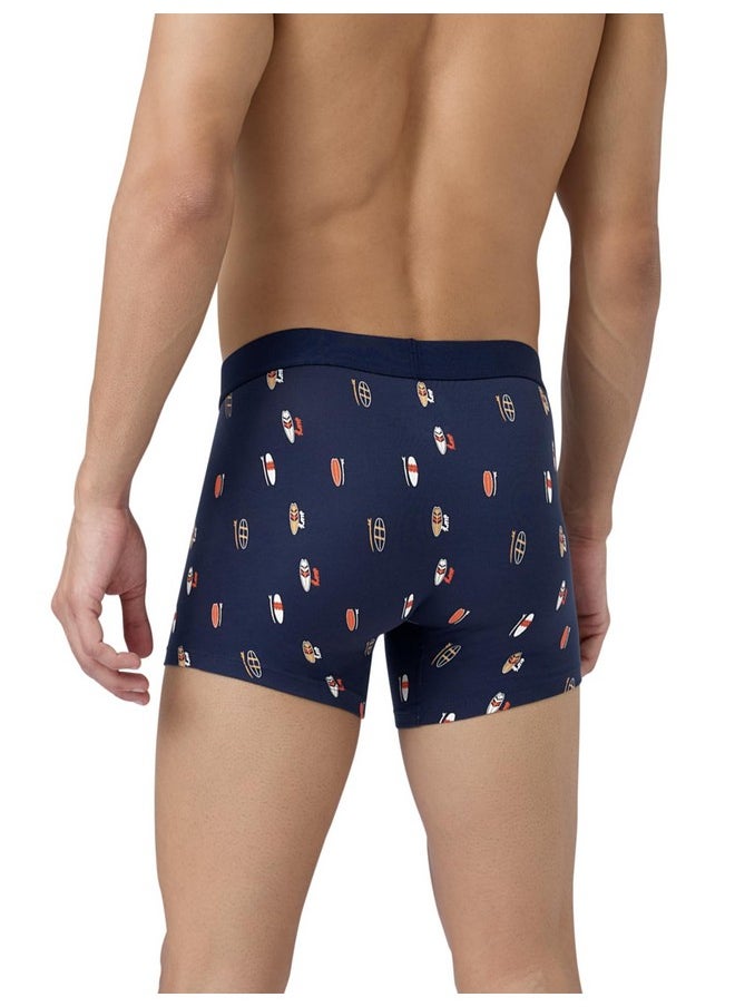 XYXX XYXX Men's Pure Cotton Regular Printed Trunk (Pack of 3) (XY_CR6_TRNK1_02_03_Surfer Black+Surfboard Bus Blue_L)  - Image 3