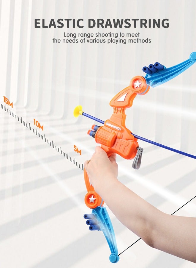 GROIC 2 In 1 Folding Bow and Arrow Set Soft Foam Bullet Toy Gun and Shooting Archery Kit, Archery Toy Shooting Game Indoor Outdoor Toys for Children - Image 5