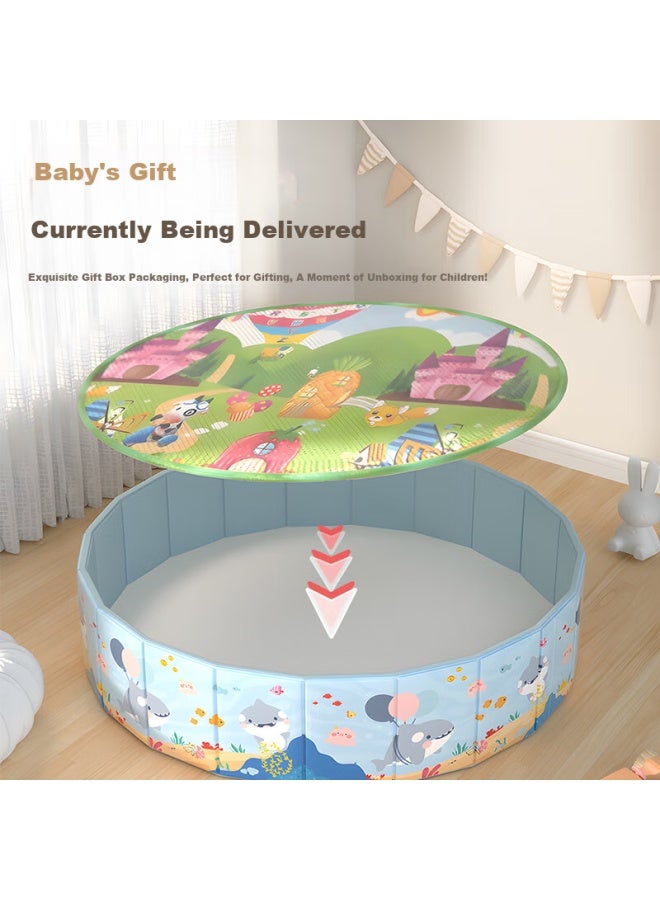Deerc Foldable Ocean Ball Pool Play Mat Fence, Ground Tent, Large Bobble Ball Pool, Indoor Toy, New Year Gift - Image 5