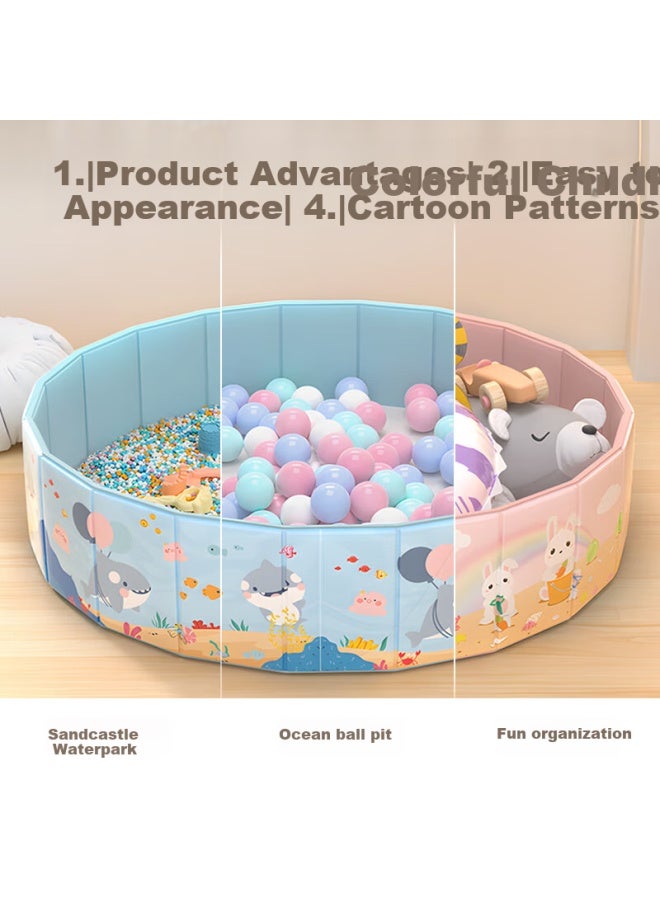 Deerc Foldable Ocean Ball Pool Play Mat Fence, Ground Tent, Large Bobble Ball Pool, Indoor Toy, New Year Gift - Image 1