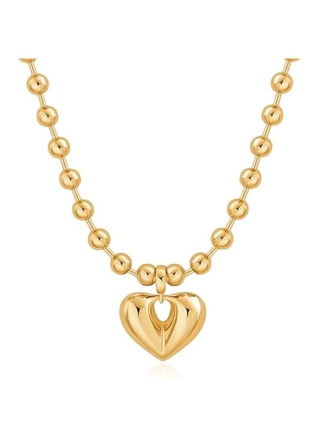 18K Gold Moon Star Lion Evil Eye Love Heart Cross Pendant Necklace Medallion Paperclip Chian Choker Layering Jewery for Women - Image 1