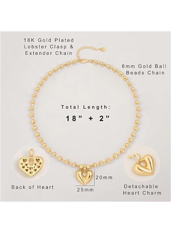 18K Gold Moon Star Lion Evil Eye Love Heart Cross Pendant Necklace Medallion Paperclip Chian Choker Layering Jewery for Women - Image 4
