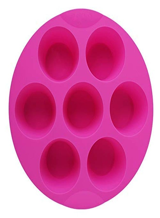 SHEbaking Silicone Muffin Pans for Air Fryer 7 Cavity Muffin Tray Cupcake Pan Nonstick Brownie Cake Mold Round Pudding Recipe Tray Bakeware - Image 4