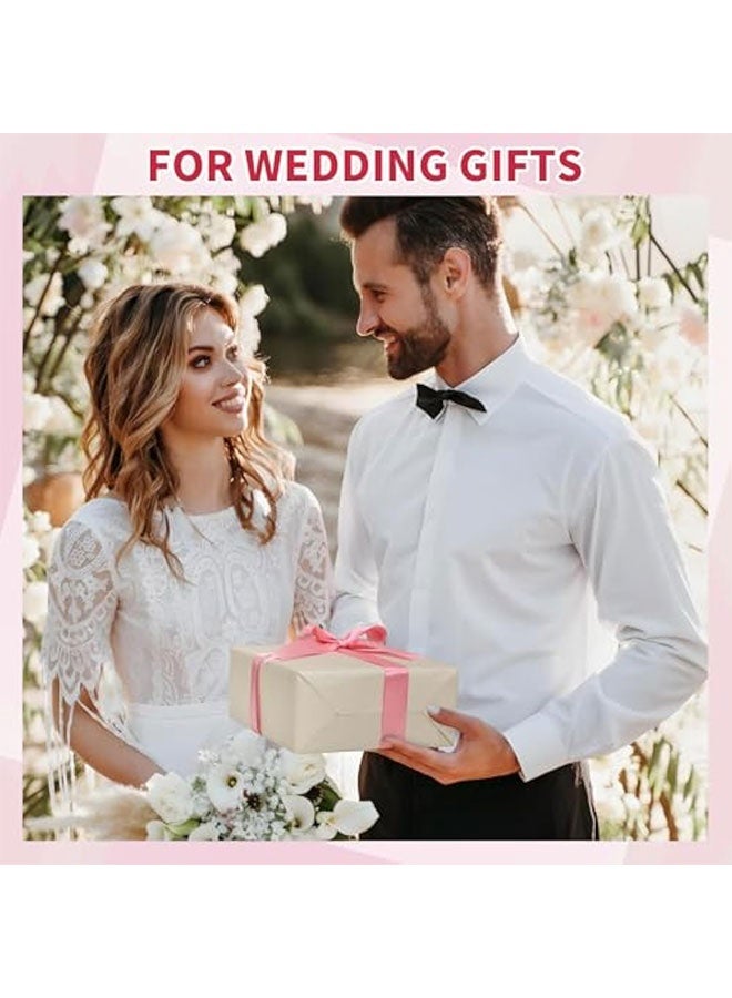 Off White Matte Wrapping Paper,17 Inch X 9.8 Feet Gift Wrapping Paper for Gifts,Wedding,Baby Shower,Bridal Shower,Birthday,Christmas,Holiday - Image 5