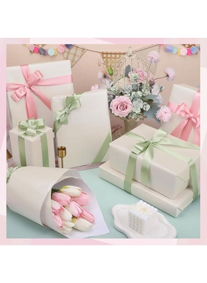 Off White Matte Wrapping Paper,17 Inch X 9.8 Feet Gift Wrapping Paper for Gifts,Wedding,Baby Shower,Bridal Shower,Birthday,Christmas,Holiday - Image 4