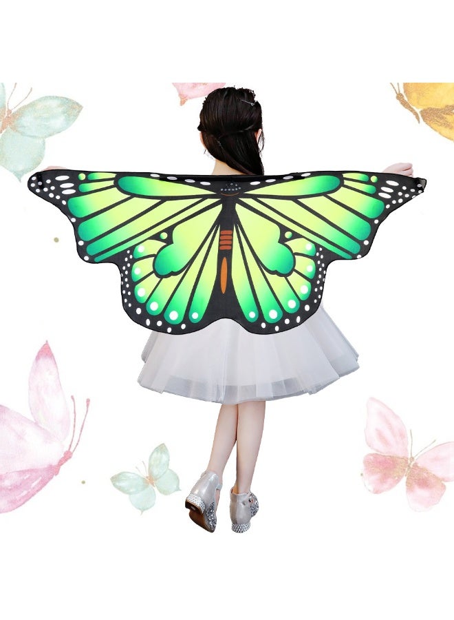 NIBEMINENT Children's butterfly cape Halloween printed small butterfly cloak dress up children's butterfly wing shawl