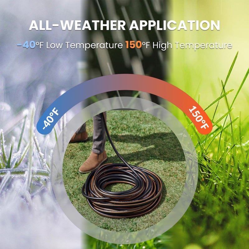 Giraffe Tools Garden Hose 10ft x 5/8'', Short Water Hose Heavy Duty, Lightweight, Flexible Hybrid Hose with Swivel Handle, Male to Female Fittings - Image 5