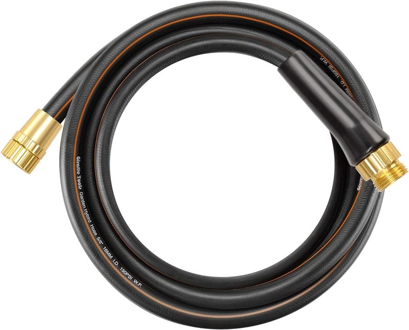 Giraffe Tools Garden Hose 10ft x 5/8'', Short Water Hose Heavy Duty, Lightweight, Flexible Hybrid Hose with Swivel Handle, Male to Female Fittings - Image 1