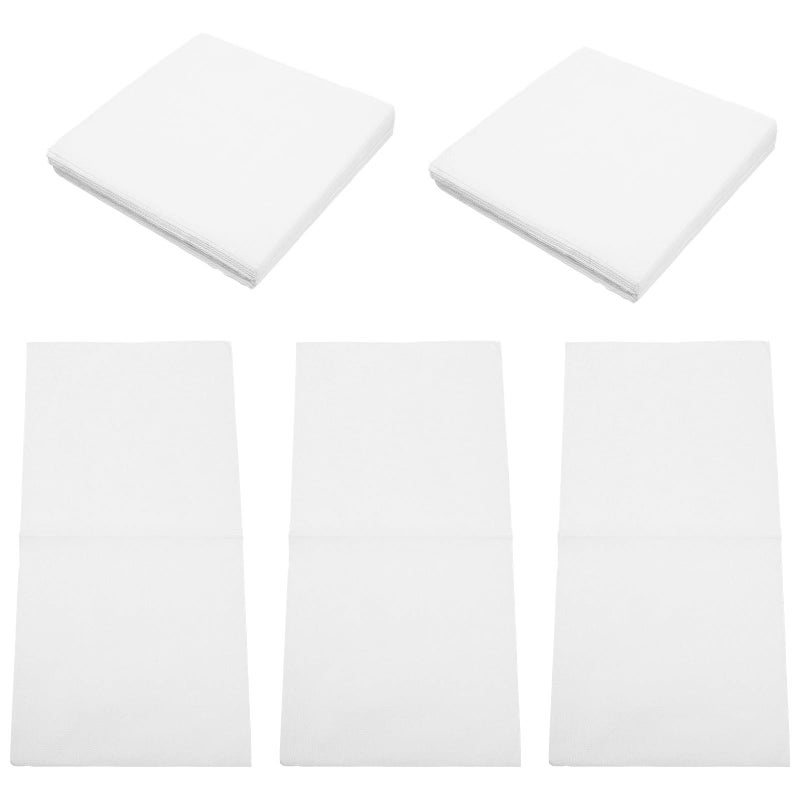White Square Disposable Paper Napkins 80 Pieces for Party Dining Wedding Holiday Festival Use - Image 2