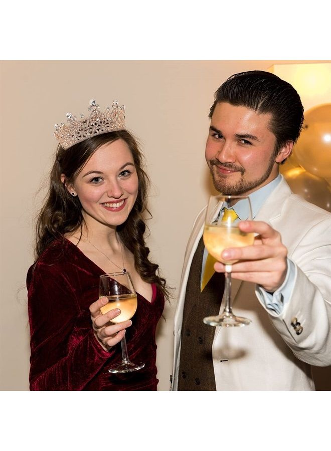 yanstar Rose Gold Queen Crowns for Women, Crystal Girls Tiara Birthday Crown and Tiaras for Women Wedding Prom Birthday Party Valentines Costume - Image 2