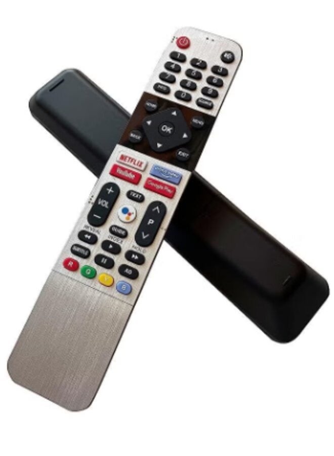 وحدة تحكم عن بعد بديلة جديدة متوافقة مع Skyworth Android TV 539C-268920-W010 TB5000 UB5100 UB5500 بدون جهاز التحكم عن بعد الصوتي، فضي - Image 1