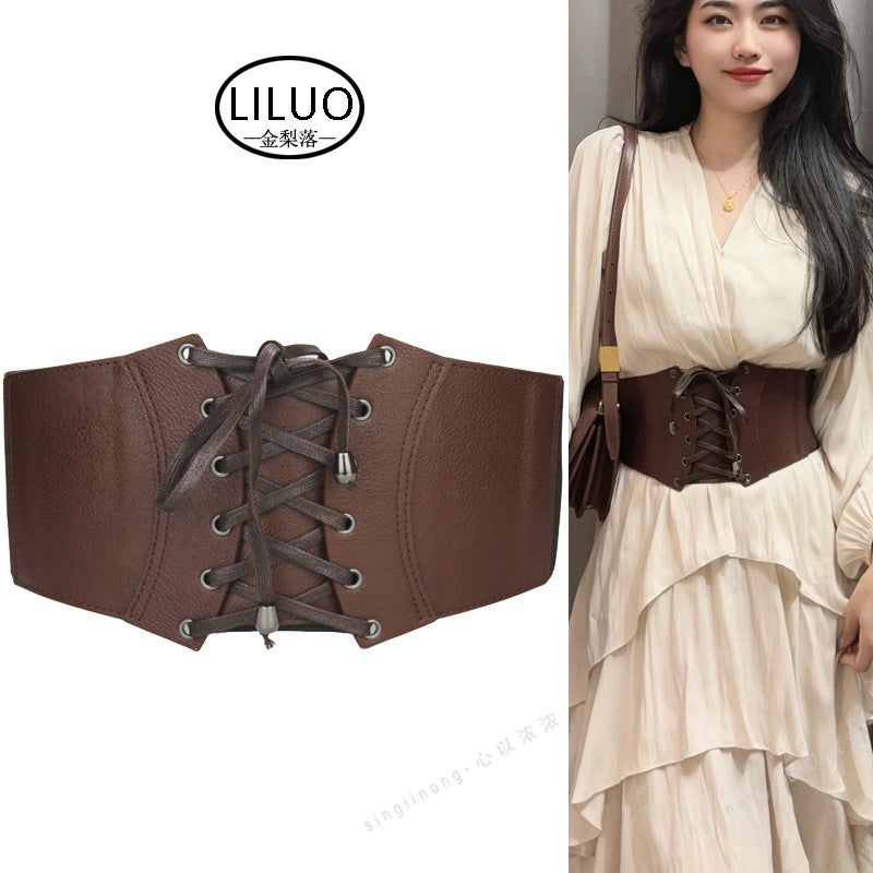 Vintage PU Leather Waist Belt for Women - Image 3