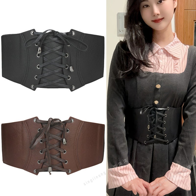 Vintage PU Leather Waist Belt for Women - Image 2