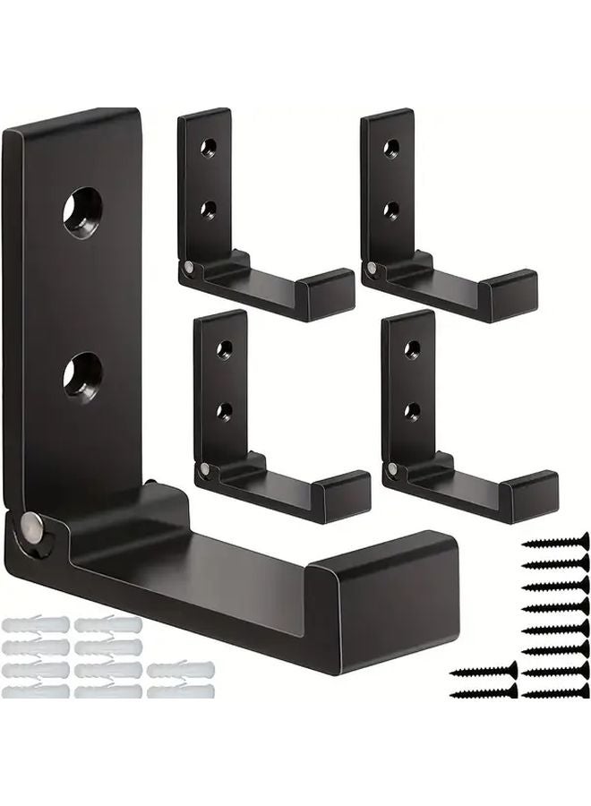 1 Set Wall Mounted Rust Proof Aluminum Folding Hangers Heavy Duty Metal - Image 5