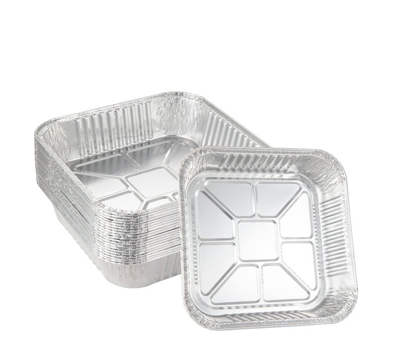 Waytiffer 50pack 8 x 8 Aluminum foil Pans DisposableHeavy Duty Square baking Cake Pans Cooking Tins Homemade Breads Oven Baking Roasting Pan