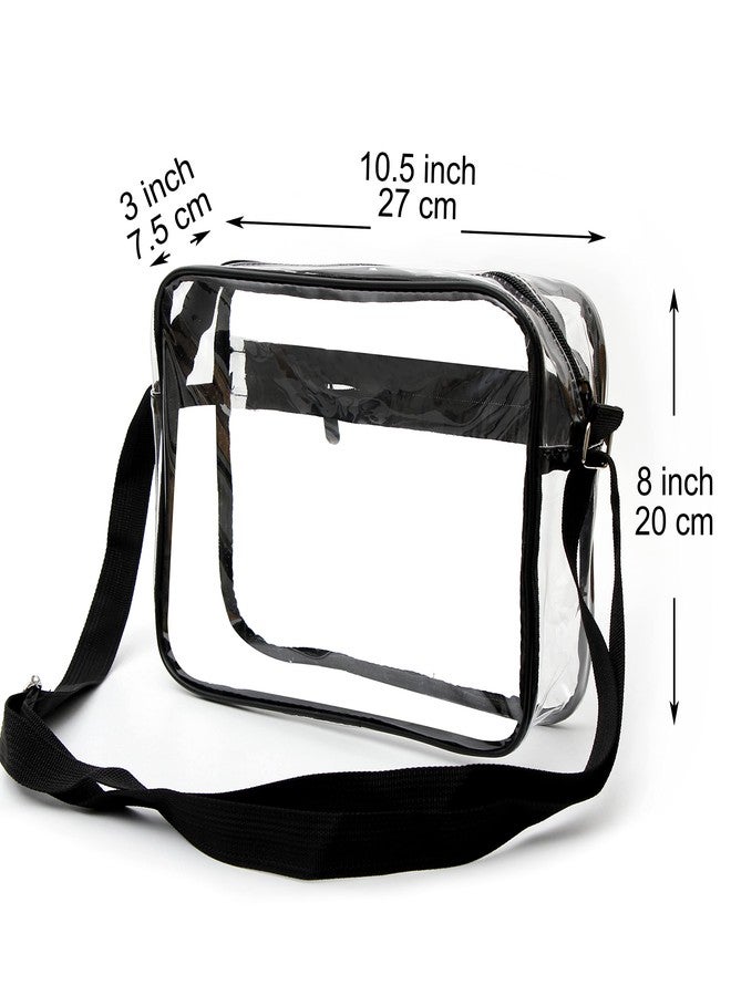 Youngever Clear Messenger Bag, Stadium Approved Clear Bag, Adjustable Cross-Body Strap Clear Plastic Bag - Image 5