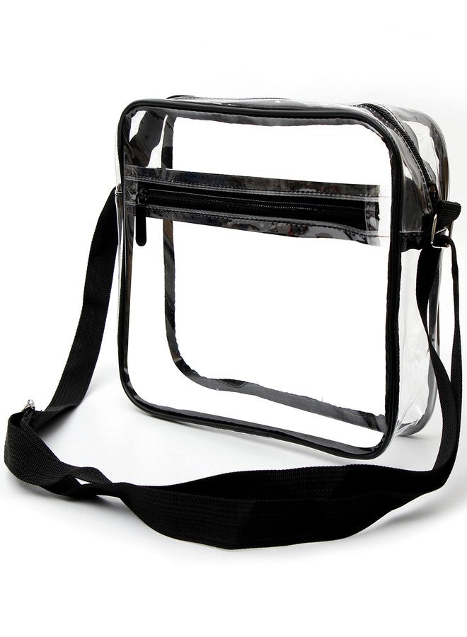 Youngever Clear Messenger Bag, Stadium Approved Clear Bag, Adjustable Cross-Body Strap Clear Plastic Bag - Image 1