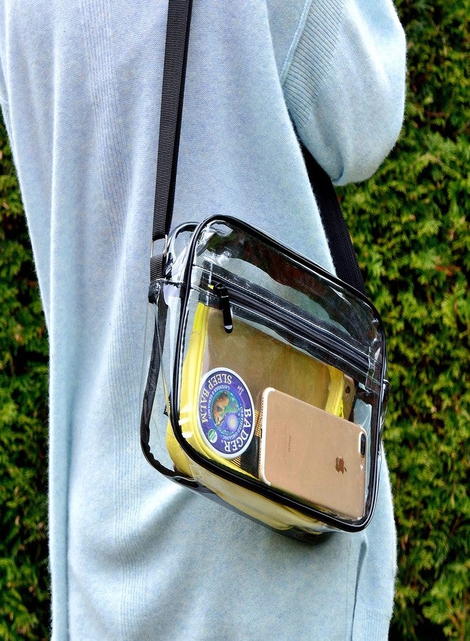 Youngever Clear Messenger Bag, Stadium Approved Clear Bag, Adjustable Cross-Body Strap Clear Plastic Bag - Image 3