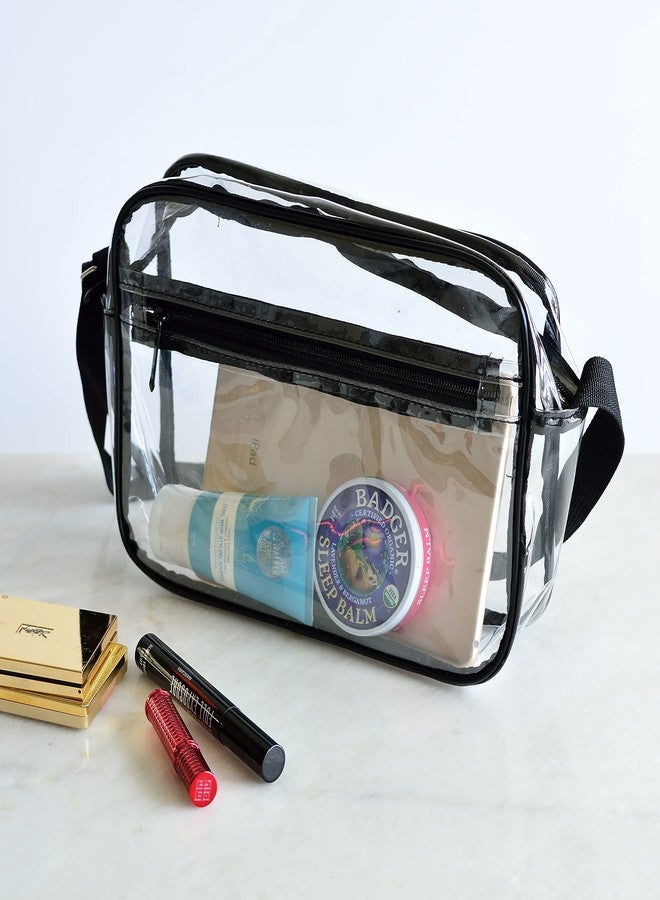 Youngever Clear Messenger Bag, Stadium Approved Clear Bag, Adjustable Cross-Body Strap Clear Plastic Bag - Image 4