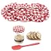 ZUAWAE Sourdough Jar Cover Reusable Sourdough Cloth Cover 3pc Handmade Cotton Cloth Covers for Sourdough Starter Jar Sourdough Bread Baking Supplies Fit Jars Mouth from 34 Inch Red Plaid - Image 2