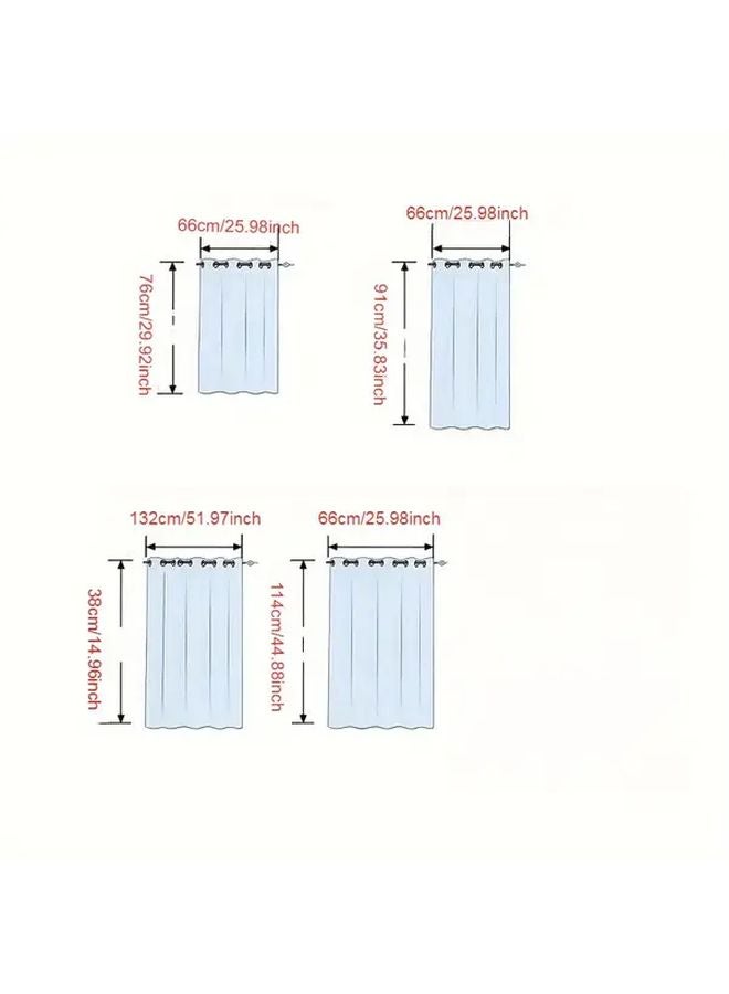 White Sheer Curtain Valance Floral Lace Pattern Machine Washable Polyester Window Panel - Image 2