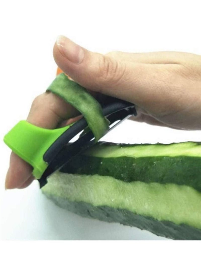 BELLSBERRY 2 Pcs Hand Vegetable Peeler, Palm Peeler Rubber Finger Grips, Hand Vegetable Peeler, Finger Grips Comfortable to Peel Potato & Carrot & Cucumber  - Image 3