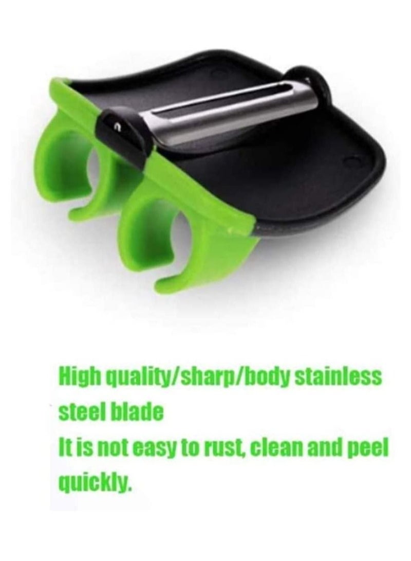 BELLSBERRY 2 Pcs Hand Vegetable Peeler, Palm Peeler Rubber Finger Grips, Hand Vegetable Peeler, Finger Grips Comfortable to Peel Potato & Carrot & Cucumber  - Image 4
