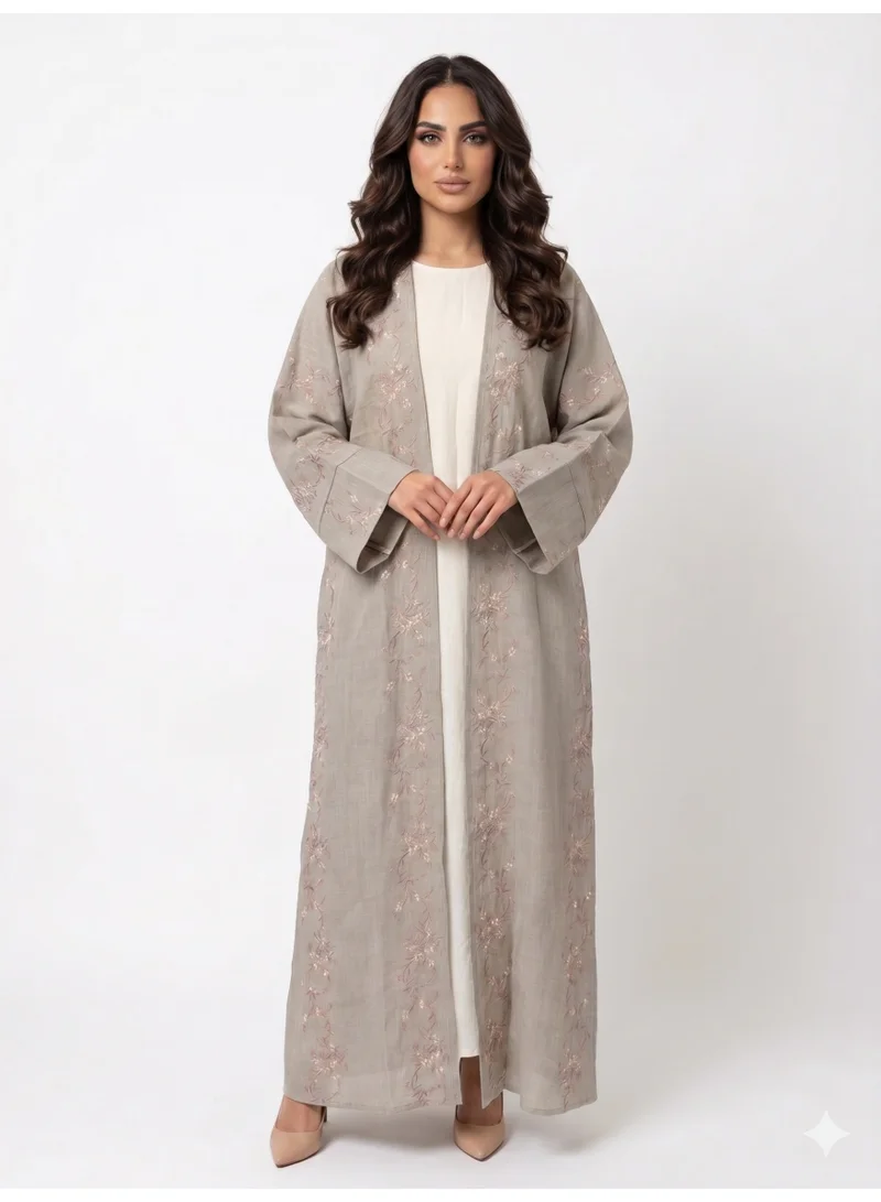 Reem Abayas Women's Embroidered Abaya with Matching Sheila