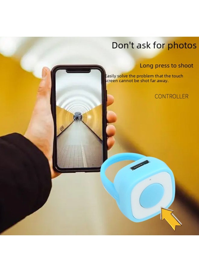 Rechargeable Finger Tip Mobile Bluetooth Selfie Device Ring For Short Videos Page Turning Photography Digital Computer-Color:Black-White - Image 2