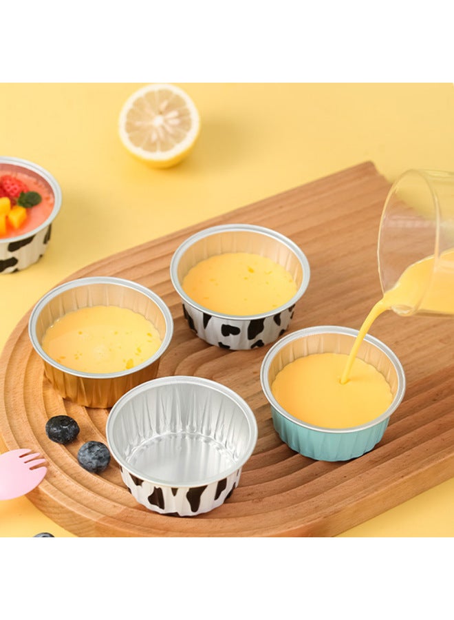 Generation Hair Air Fryer Tin Paper Cup Aluminum Foil Bowl Pudding Cup Box Bowl Cake Home Baking Cake Mold Mousse-Color:Round Special Cover 10  - Image 5