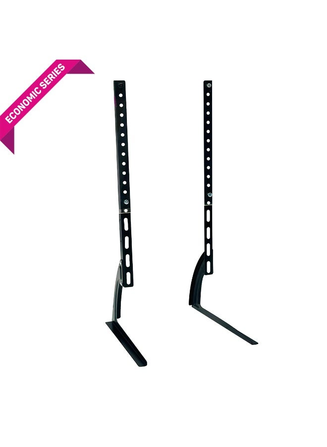 Prime Star PM 75D TV Table Top Stand, Universal Low Profile Stand for 32–65 inch LED/LCD/OLED/Curved TVs, Matte Black, Supports Up to 35kg, Max VESA 600x400mm - Image 1