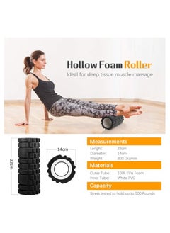 SPORT Foam Roller, Trigger Point Fitness Deep Tissue Muscle Massage Roller Lightweight Hollow Yoga Pilates Roller for Relax Muscles, Balance Exercises, Physical Therapy, Pain Relief (Assorted color)  - Image 4