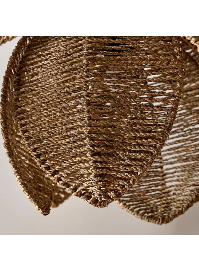 Home Box Belmonte Flower Seagrass Lampshade 67 x 35 cm