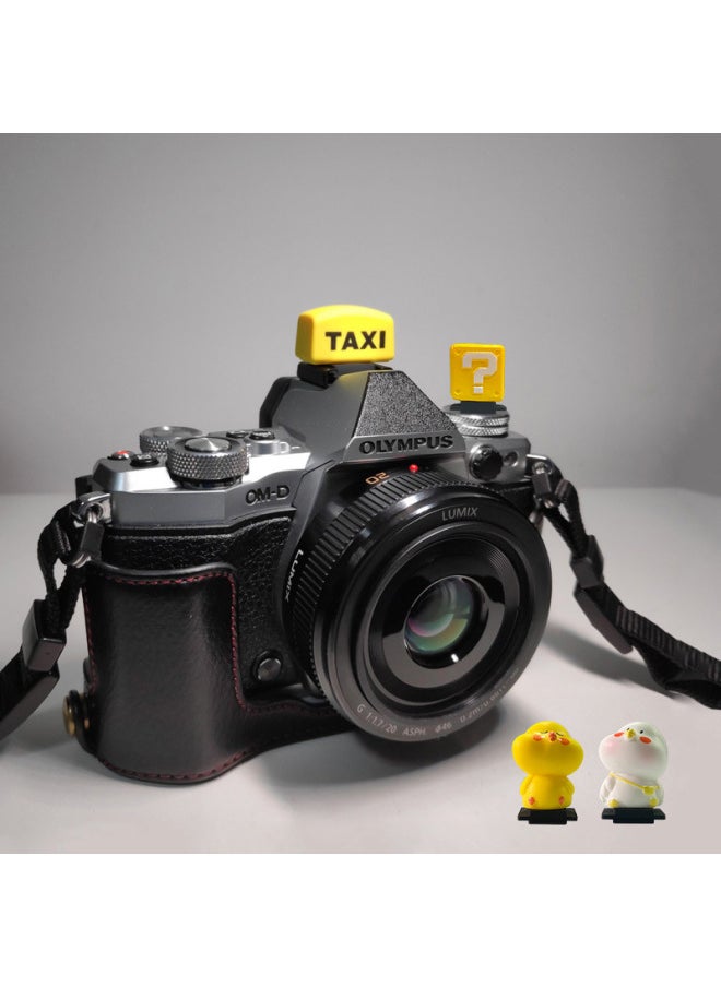 Generic Taxi Hot Boot Cover Slr Camera For Canon Sony A7m3 Micro Single Fuji Xt Nikon Decorative Accessories Creative-Color:Little Yellow Chicken  - Image 3