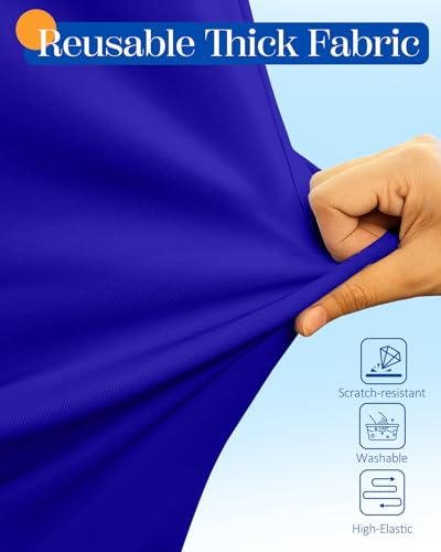 Slohif Luggage Cover for Suitcase Tsa Approved Protector - Blue Luggage Sleeve Large Suit Case Cover Travel Stretch Baggage Case Protective Washable Fit 28-30 Inch - Image 4