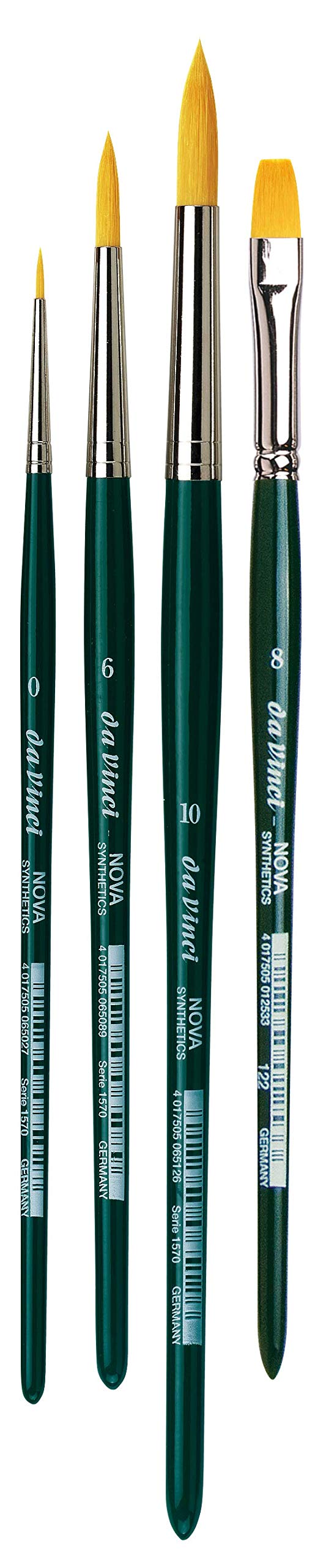 da Vinci Watercolor Series 4226 Nova Paint Brush Set, Synthetic, Multiple Sizes, 4 Brushes (Series 1570, 122) - Image 5