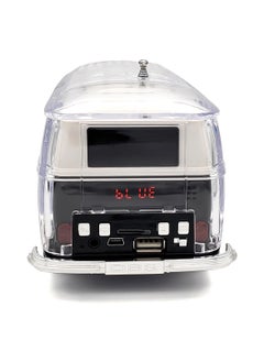 Steepletone Old Retro Camper Van Style Bluetooth Speaker, Compact FM Radio, Portable Audio, Rechargeable, Music Streaming MP3 (USB/SD), Colour-changing LED Lights, Vintage Novelty Gift Decor (Black)  - Image 3