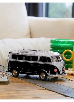 Steepletone Old Retro Camper Van Style Bluetooth Speaker, Compact FM Radio, Portable Audio, Rechargeable, Music Streaming MP3 (USB/SD), Colour-changing LED Lights, Vintage Novelty Gift Decor (Black)  - Image 5